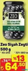ZEO SİYAH ZEYTİN 500 G